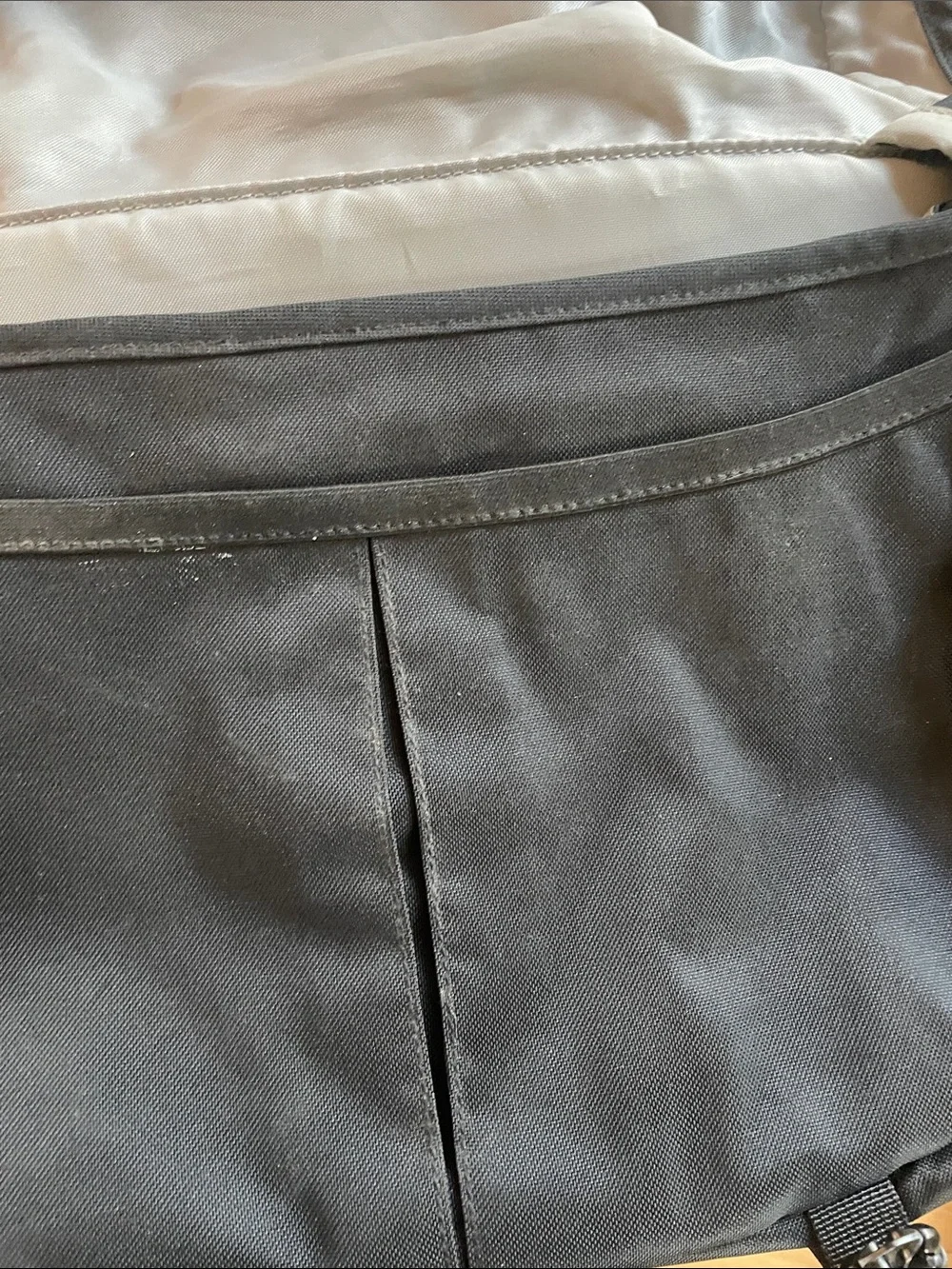 Patagonia Black Messenger Bag with Reflective Accent